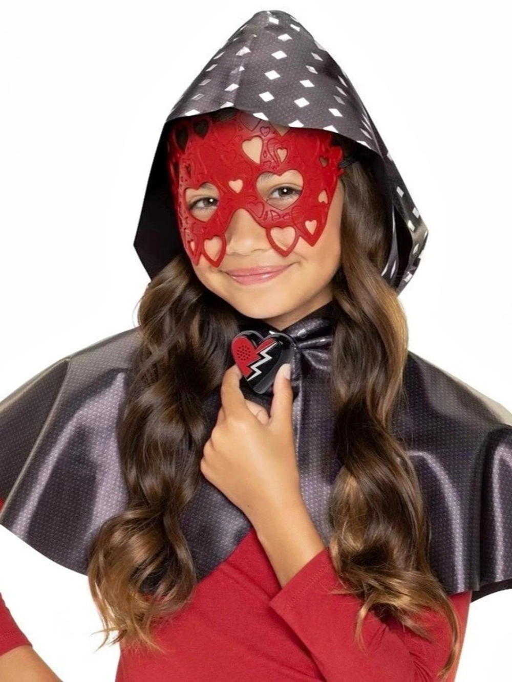 Disney Red's Musical Cape & Mask Kids Costume in Black & Red